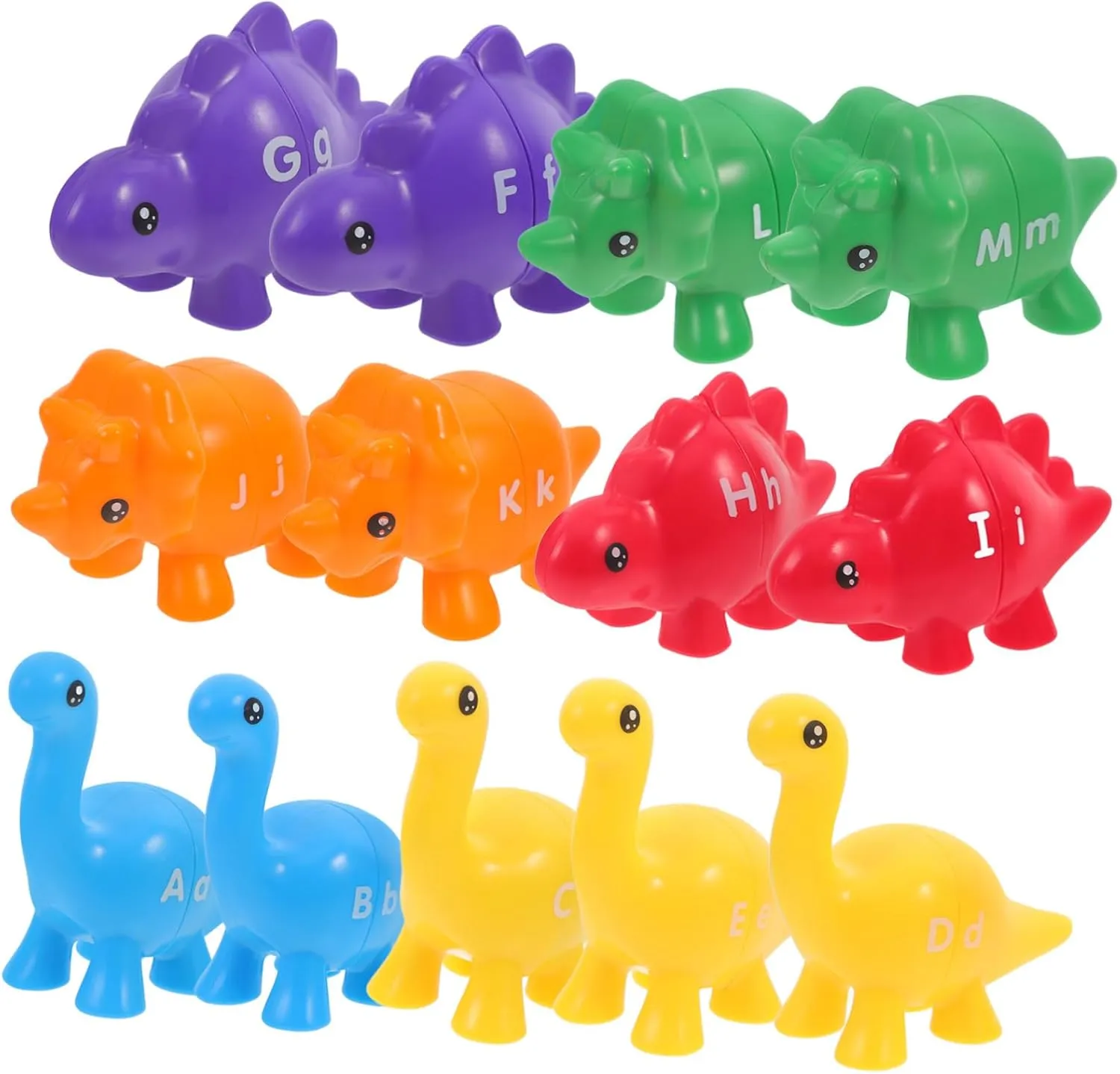 1 Set Dinosaur Letter Pairing Cartoon for Sorting Game English Learning Alphabet Matching Alphabet Learning Cognition Plastic