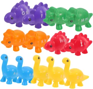 1 Set Dinosaur Letter Pairing Cartoon for Sorting Game English Learning Alphabet Matching Alphabet Learning Cognition Plastic