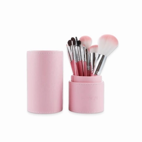 10-Piece Pink Makeup Brush Set