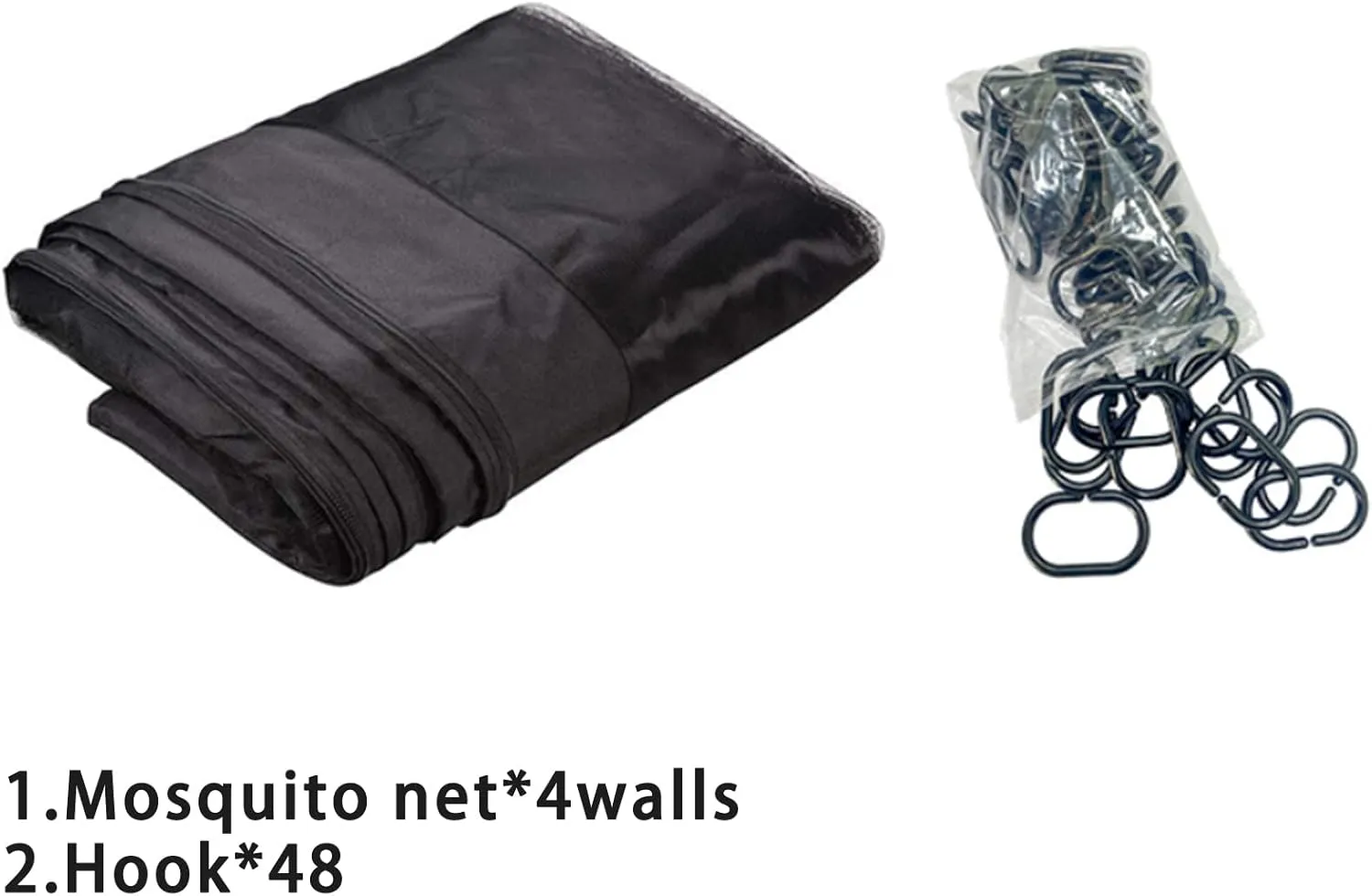 10x10ft Universal Replacement Mosquito Netting, Universal Gazebo Netting with Zippers for Outdoor Garden Patio Gazebo 4-Panel Screen Sidewalls, Black (Mosquito Net Only)