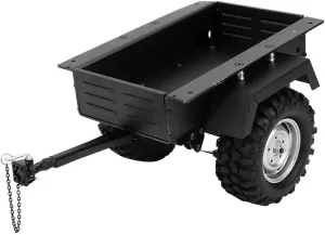 1/10 Scale RC Car Hitch Trailer Aluminum Alloy Model Children Toy Fit for TRAXXAS RC Car(Black)