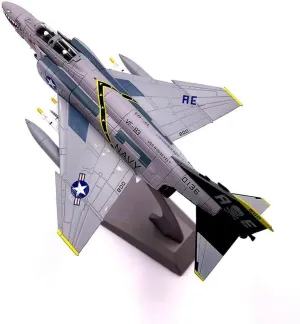 1:100 for F-4 Ghost Jolly Roger Squadron F-4B Fighter Model Desktop Decoration Adult Miniatures Set