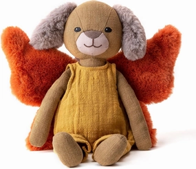 11” Plush Figures with Wings Dog Fairy Linen Cotton Stuffed Animal Toy Plush Toys for Baby