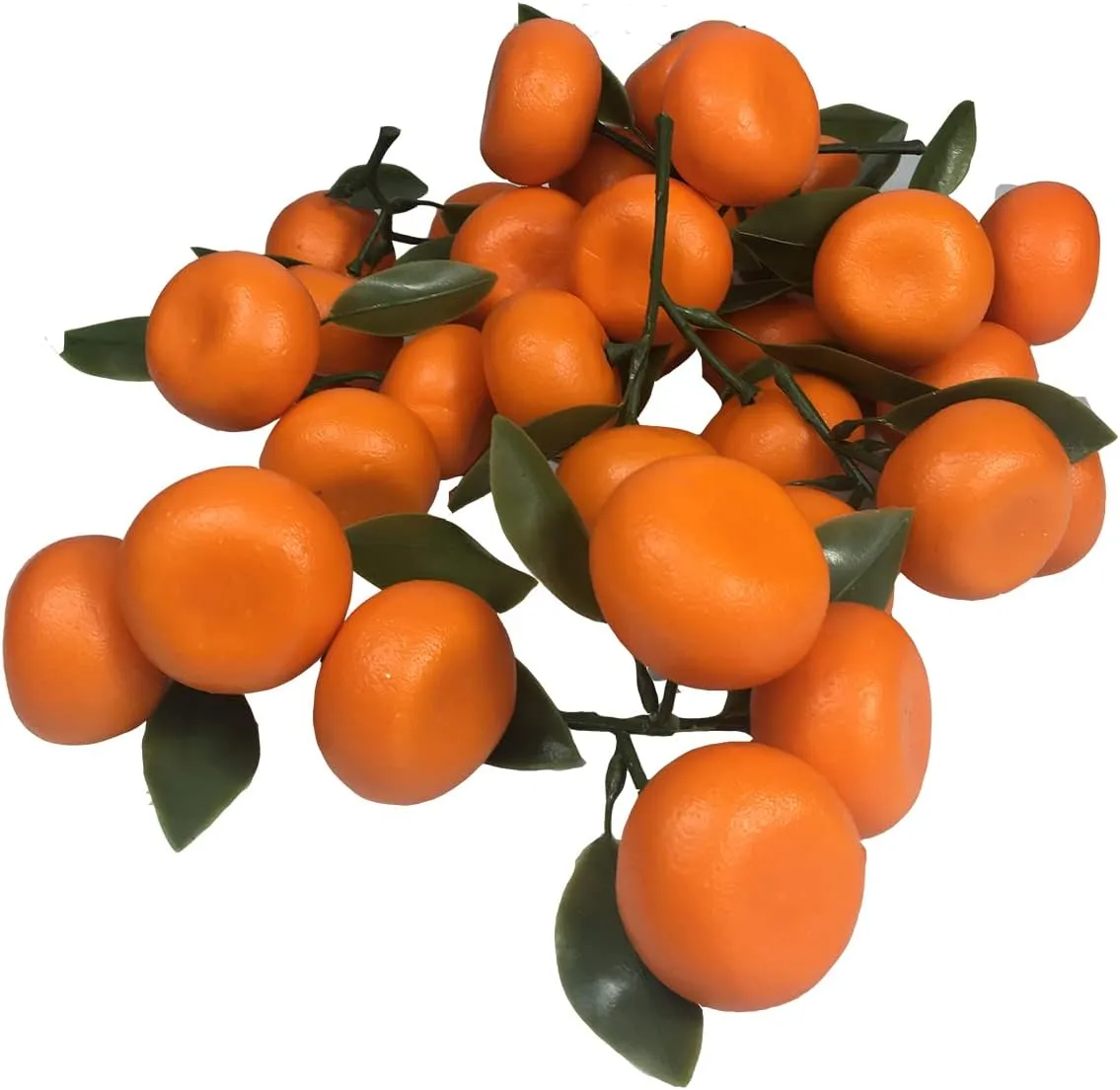 12 Clusters Each Clusters 3pcs Artificial Fruit Fake Simulation Fruit for Home Kitchen Party Photography Prop Wedding Decoration (12 Clusters Tangerines)