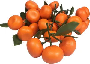 12 Clusters Each Clusters 3pcs Artificial Fruit Fake Simulation Fruit for Home Kitchen Party Photography Prop Wedding Decoration (12 Clusters Tangerines)
