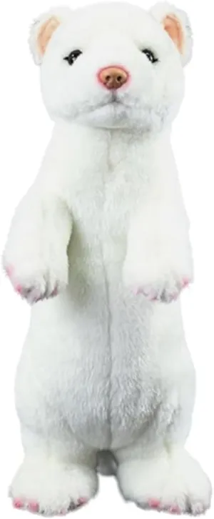 12.6 Inches Ferret Stuffed Animal, Ferret Plush, Cute Realistic White Standing Stoat Ferret Plushie Pillow Doll Toys Kids Gifts