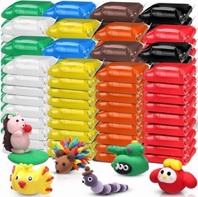 144 Pcs Total 76oz Air Dry Clay Air Dry Foam Clay Blocks Soft Non-Toxic Modeling Clay Moldable Foam Clay for Arts Craft Supplies Sculpting Molding and School Projects Rewards (Multicolor)
