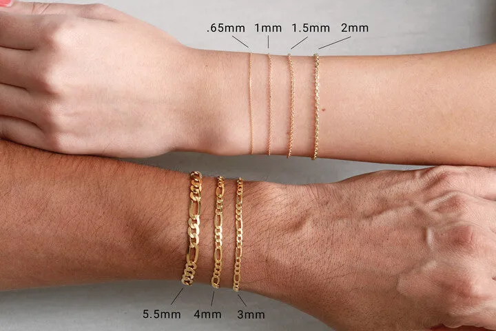 14K Gold 4.6 mm Flexible Herringbone Chain