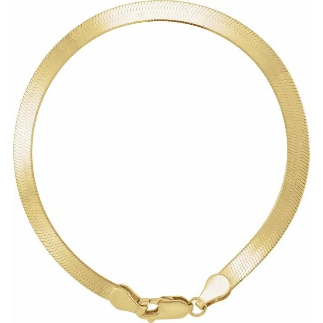 14K Gold 4.6 mm Flexible Herringbone Chain