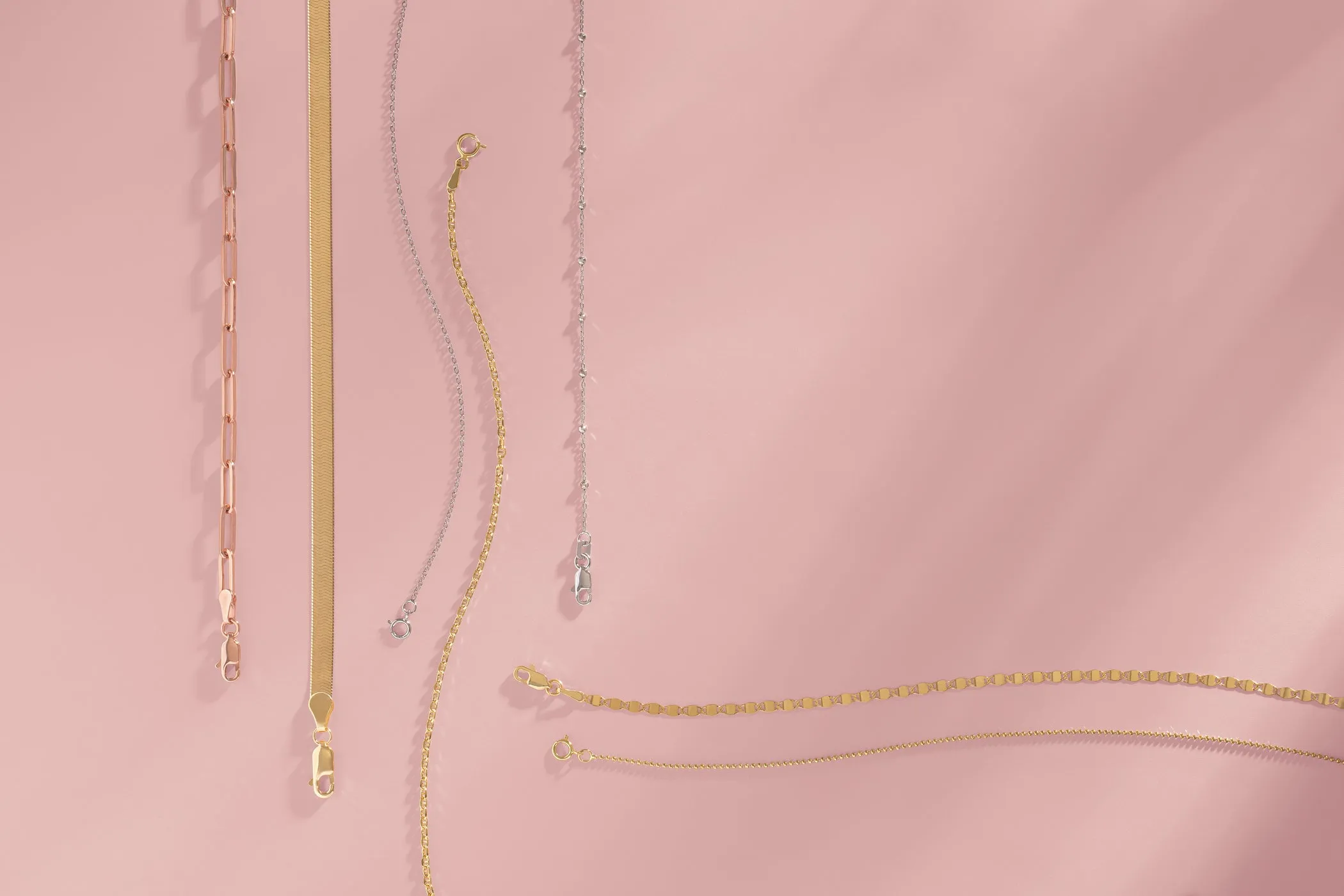 14K Gold 4.6 mm Flexible Herringbone Chain