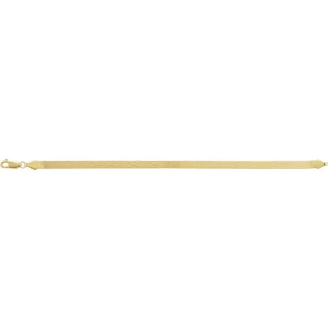 14K Gold 4.6 mm Flexible Herringbone Chain