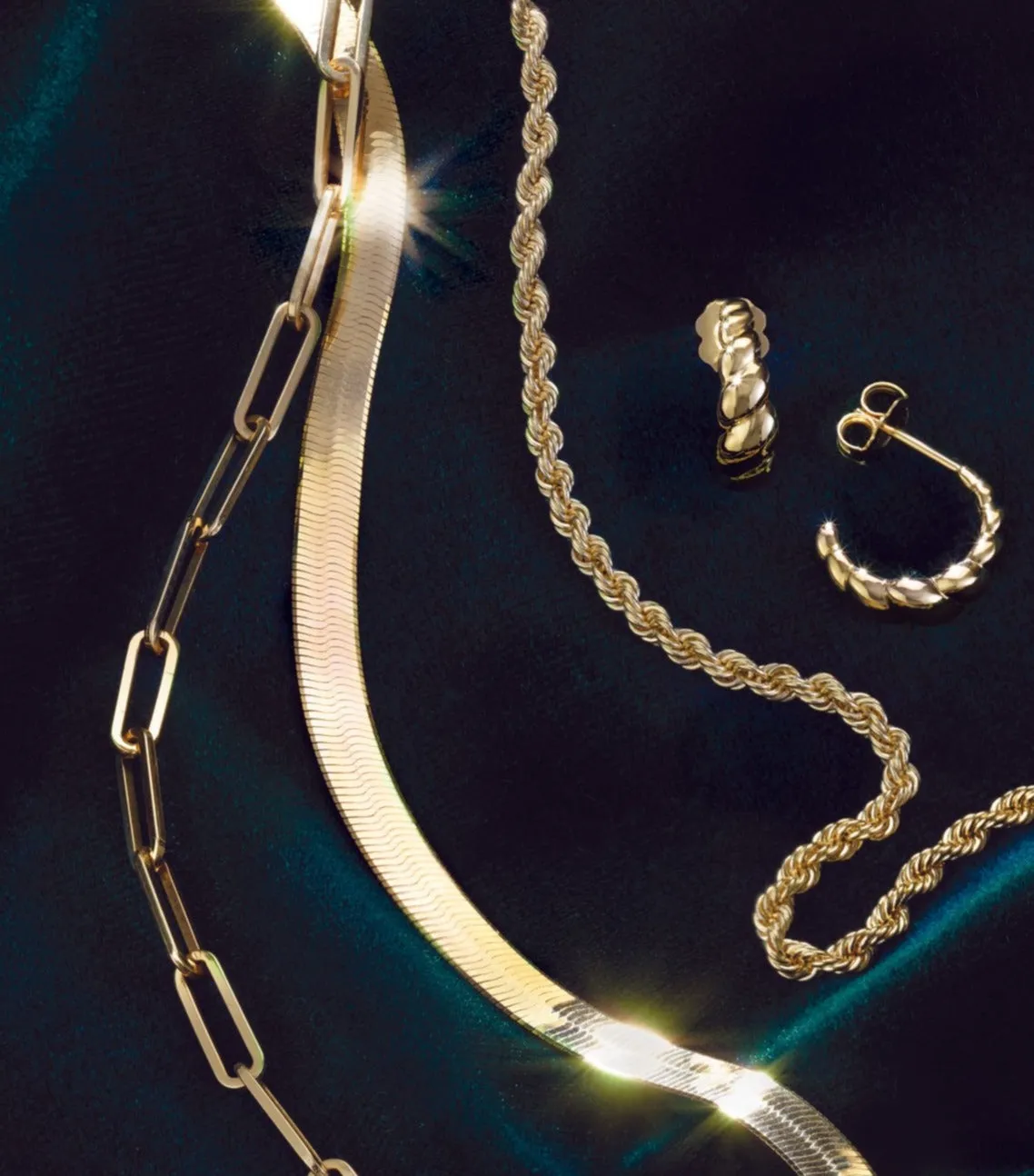 14K Gold 4.6 mm Flexible Herringbone Chain