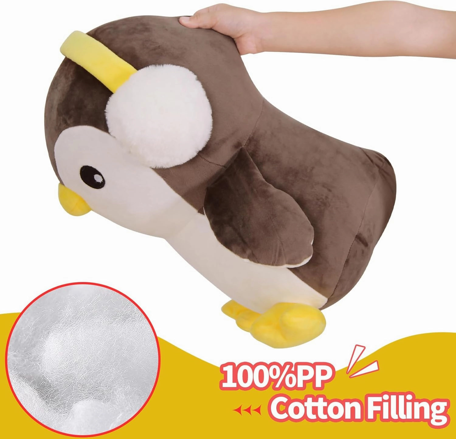 16" Cute Big Penguin Plush Soft Body Pillow Plushies, Large Penguin Stuffed Animals Toy Room Decor, Gift for Girls and Boy, Birthdays, Easter