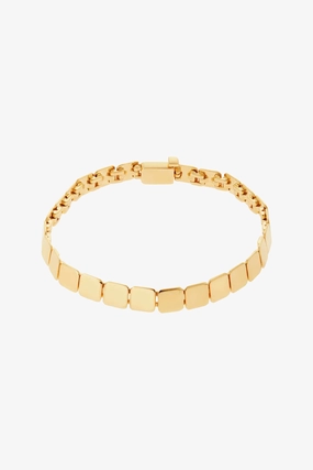 18K Yellow Gold Medium Tile Bracelet