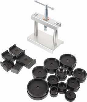 1 Set of Watch Press Tool for Back Cover Closure Includes 18 Molds for & Cases Essential Watch Repair Tool Kit for Quartz & Mechanical Watches