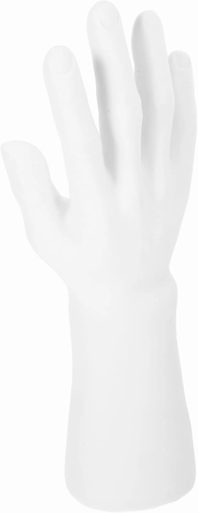 1pc White Vinyl Hand Model for Jewelry Display Watch Display Mannequin Lightweight Portable Prop for Merchants and Home Organization