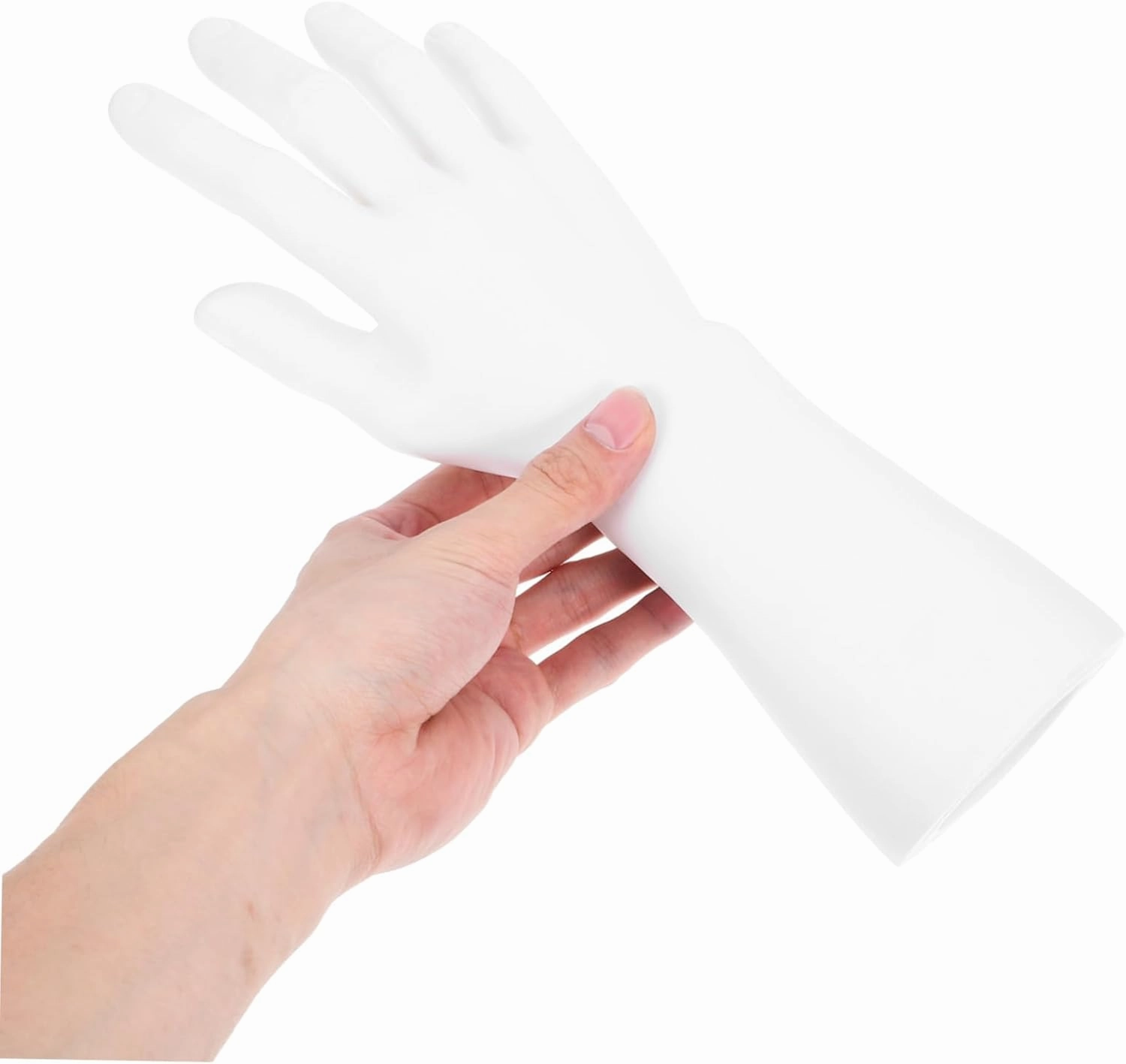 1pc White Vinyl Hand Model for Jewelry Display Watch Display Mannequin Lightweight Portable Prop for Merchants and Home Organization