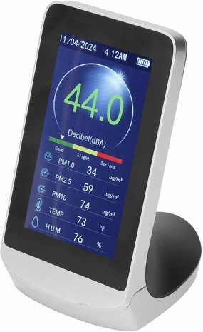 1PCS Decibel Meter Wall Hanging with LCD Screen, Digital Sound Level Reader,Noise Measurement, Temperature Humidity Detector for Home Factory Construction Site