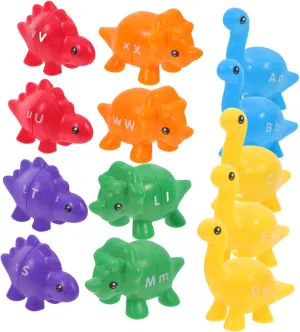 1Set Dinosaur Alphabet Matching for Inspired Early Learning Game Engaging Educational for Preschoolers Includes Storage Bag for Cognitive Development