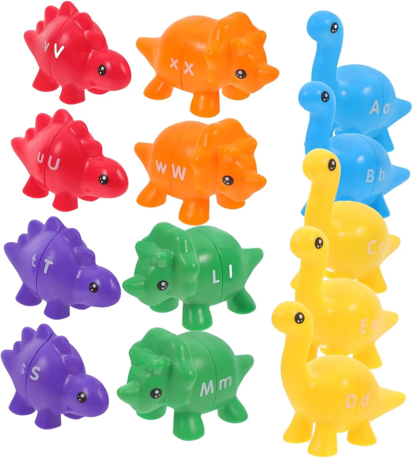 1Set Dinosaur Alphabet Matching for Inspired Early Learning Game Engaging Educational for Preschoolers Includes Storage Bag for Cognitive Development