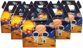 20 Piece Small Size Candy Box Cake Box For Kids Astronaut Solar Space Theme Party, Cake Treat Gift Box Candy Cookie Containers Goodie Bag, Baby Shower Party Decoration Party Favor Supplies