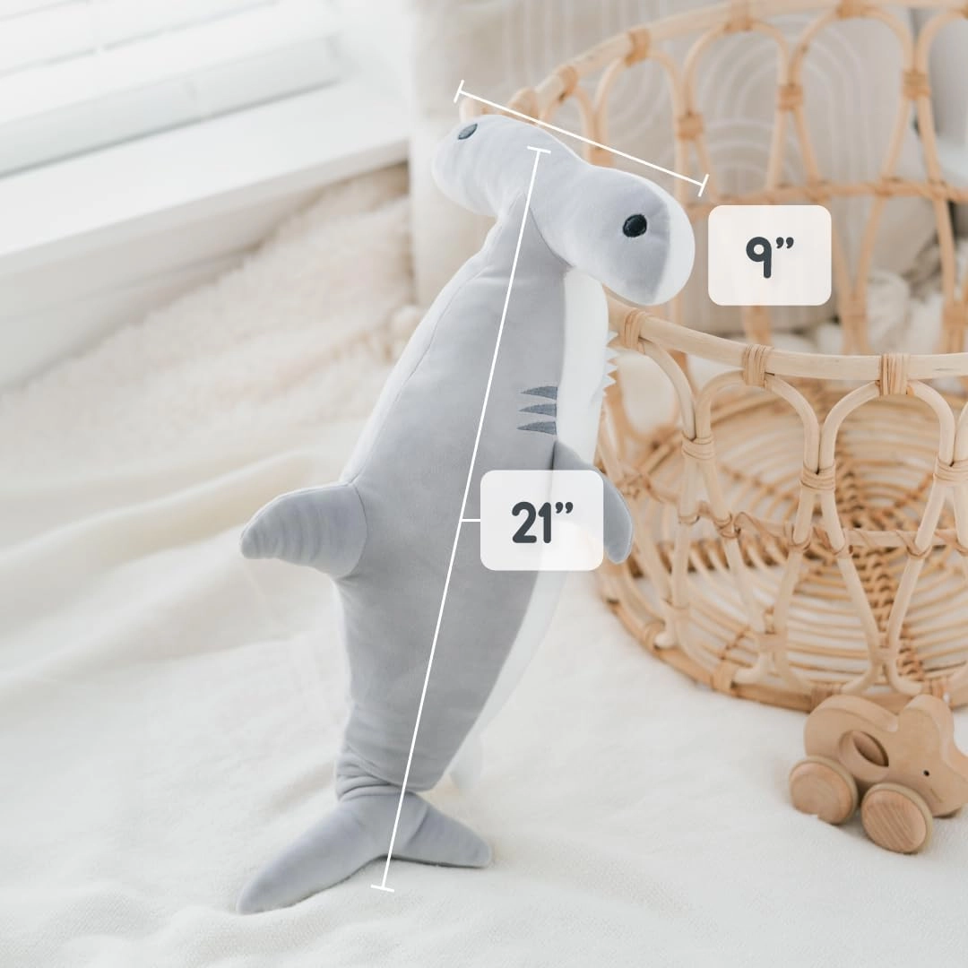 21" Hammerhead Shark Stuffed Animals Ultra Soft Plush Cute Stuffed Hammerhead Shark Toy Stuffed Animals for Girls and Boys