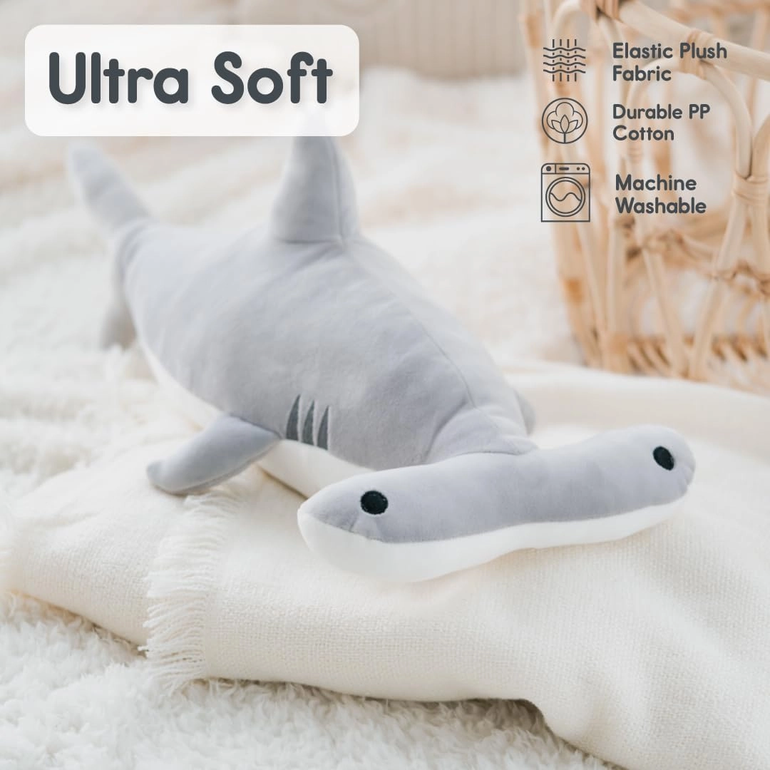 21" Hammerhead Shark Stuffed Animals Ultra Soft Plush Cute Stuffed Hammerhead Shark Toy Stuffed Animals for Girls and Boys