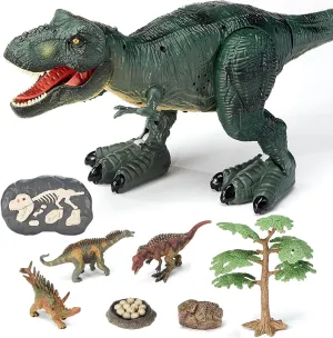 21inches Large Remote Control Dinosaur Toys Sound, Light, Roaring, Mist Spray, Realistic Walking T-Rex RC Tyrannosaurus Dinosaur Toys for Kids Boys Girls 3-10 Years Old