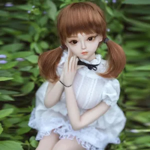 23.6inch Female Seamless Action Figure All Silicone, 60cm Flexible Female Figure, Suitable for Role Play/Photography/Art TPE Bodies and PVC Heads, Including Extra Wigs