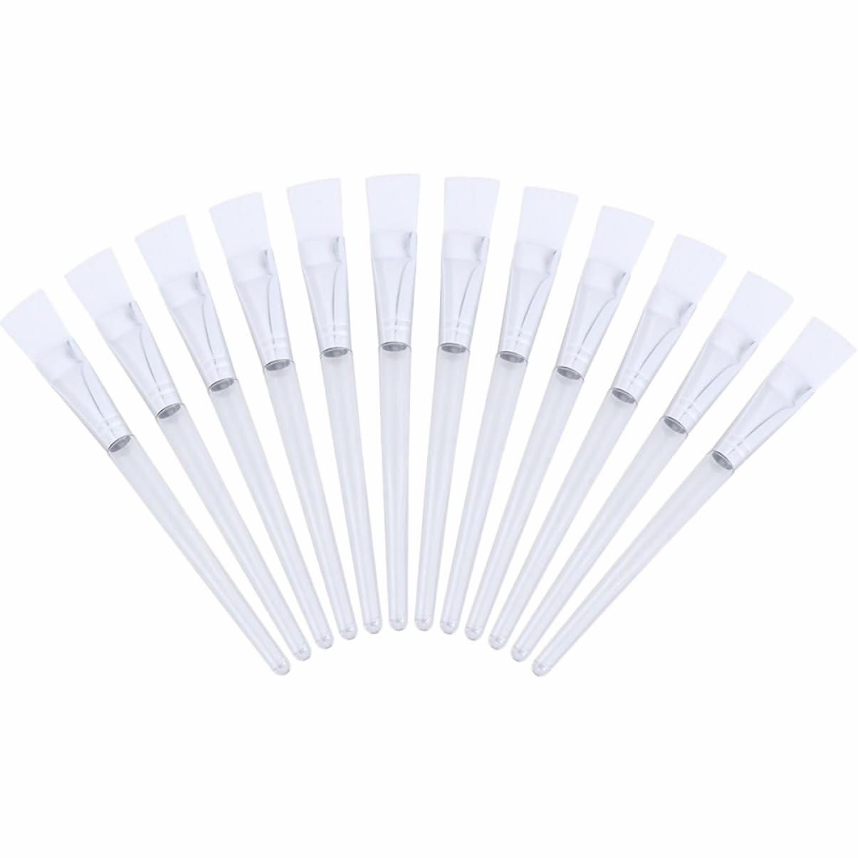 24pcs Reusable Face Mask Brushes Transparent Handle Applicators for Facial Mud Masks Skin Care Tools for Even Application and Smooth Spreading Comfortable Grip Skin Friendly Brush