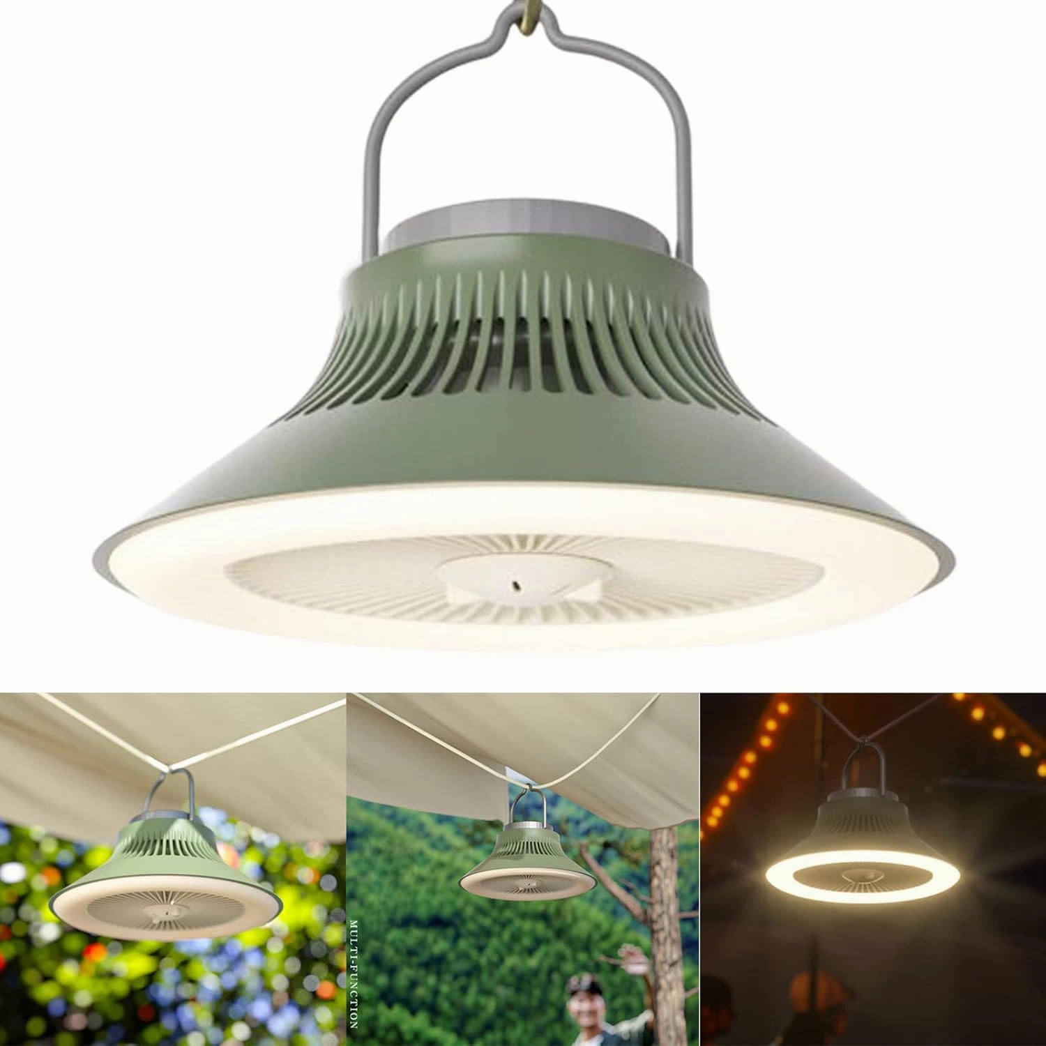 2 in 1 LED Camping Fan Multifunction Lighting Electric Fan Hanging Tent Lamps Rechargeable Fan Light 2400/5000mAh
