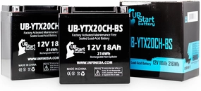 2-Pack UB-YTX20CH-BS Battery Replacement for 2013 Piaggio-Gilera Fuoco 500ie 500 CC Scooter - Factory Activated, Maintenance Free, Motorcycle Battery - 12V, 18AH, UpStart Battery Brand