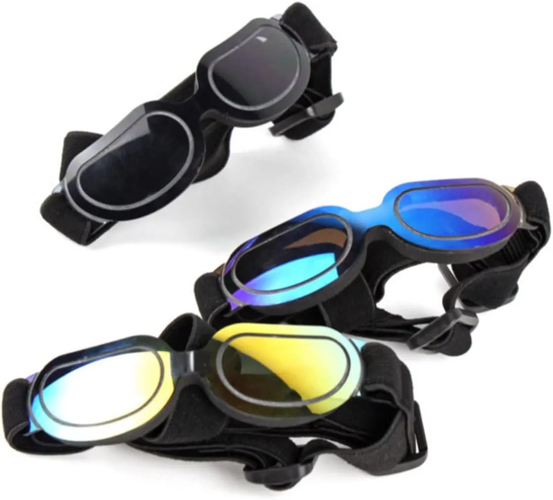 3 Pcs Doggy Sunglasses Pet Supplies Uv Protection Glasses Foldable Easy to Store