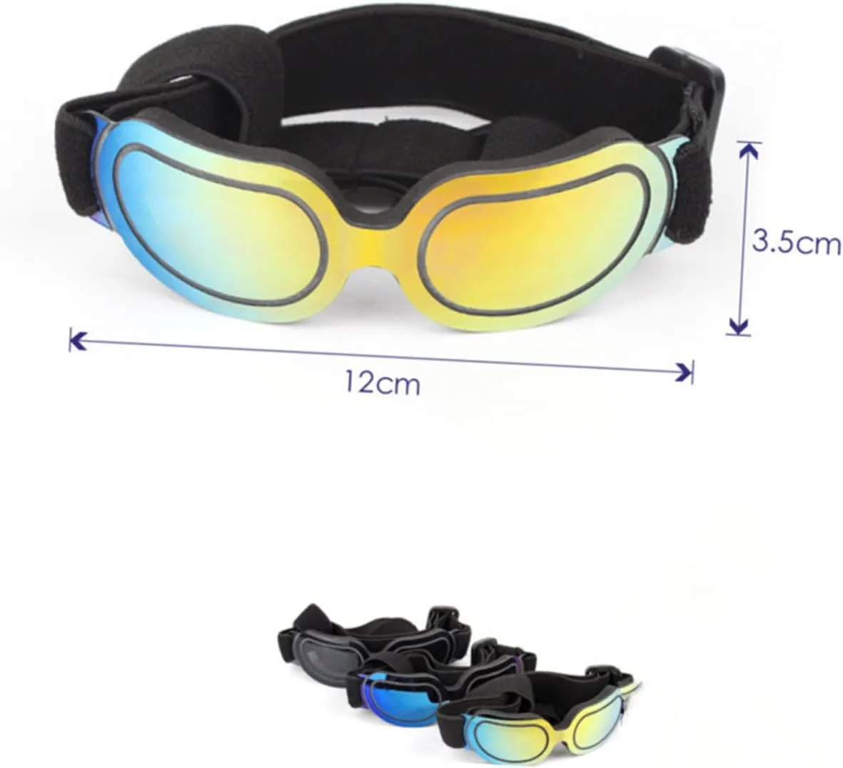 3 Pcs Doggy Sunglasses Pet Supplies Uv Protection Glasses Foldable Easy to Store