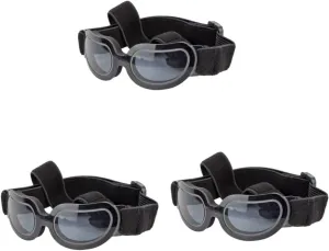 3 Pcs Doggy Sunglasses Pet Supplies Uv Protection Glasses Foldable Easy to Store