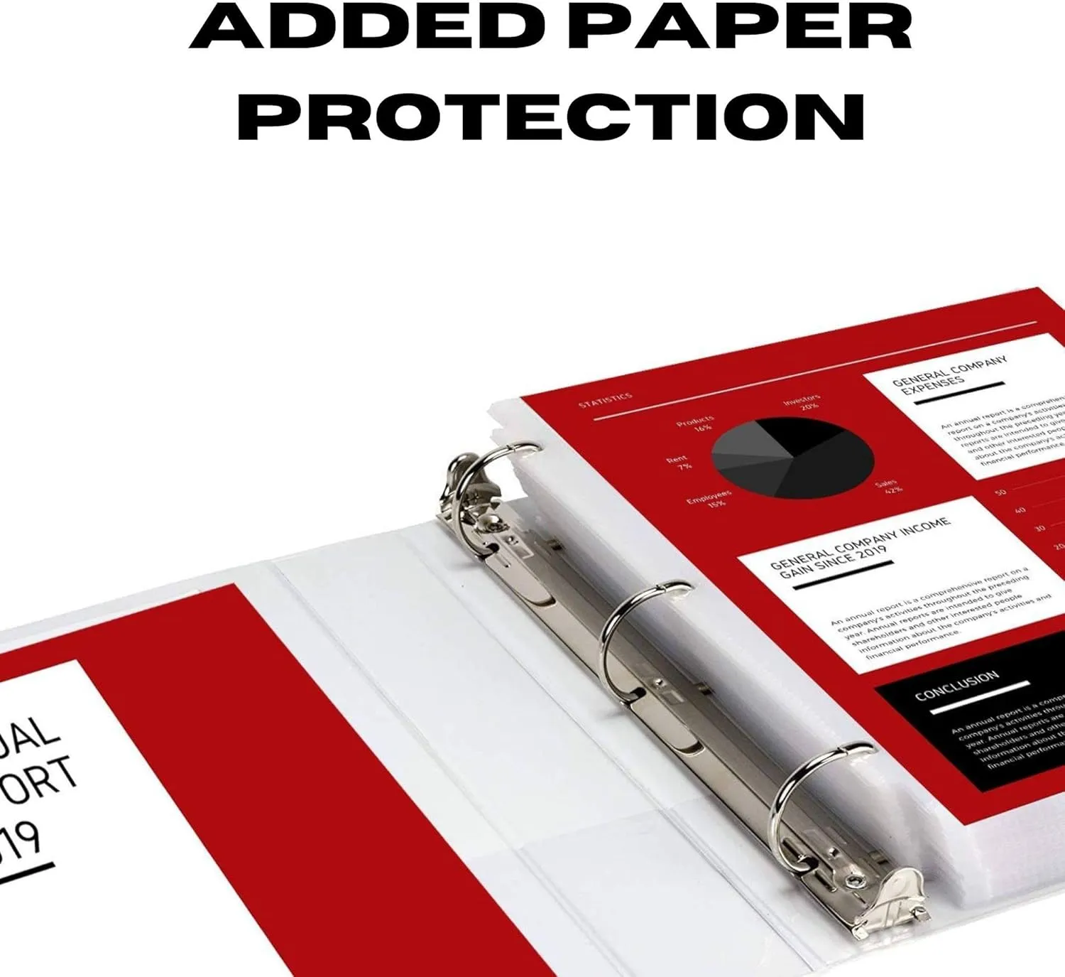 3 Ring Binders, 3 Inch Angle D-Rings, White, 4 Pack, Clear View, Pockets