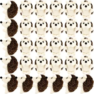 30 Pcs Hedgehog Keychain Bulk Mini Stuffed Hedgehog Toy Plush Animal Keychain for Kids Shower Birthday Wedding Party Favor
