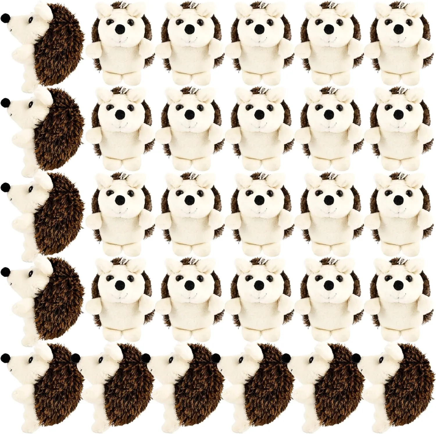30 Pcs Hedgehog Keychain Bulk Mini Stuffed Hedgehog Toy Plush Animal Keychain for Kids Shower Birthday Wedding Party Favor