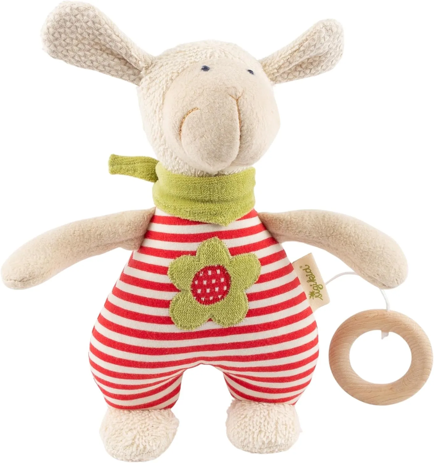 39055 Musical Box Sheep Green Girl Baby Toy Recommended from Birth Red