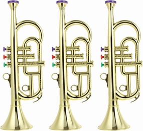 3 Pcs Saxophone Model Toy Saxophone with Colored Coded Keys - Saxophone for Kids Musical Instruments Toy Miniature Saxophone (Gold)