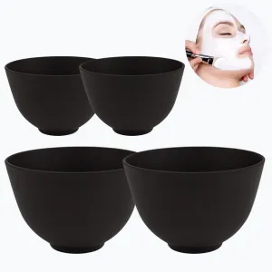 4 Piece Silicone Bowl, Silicone Mixing Bowl Set, Reusable Facial Bowls for Estheticians for Salon Spa or Home Beauty Tools (2 Large 2 Medium)