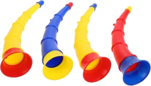 4pcs Boy Girl Trumpet Toy Safe Horn Noisemakers for Parties and Sports Musical Educational Toys for Boys and Girls Lightweight and Portable Fun for Indoor and Outdoor Activities