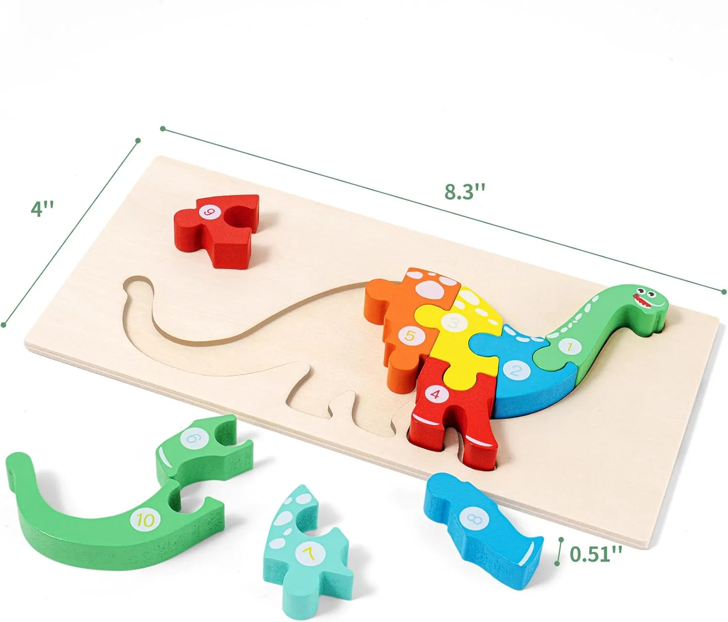 5 Pack Wooden Animal Toddler Puzzles for Kids Ages 3-5, Baby Montessori Toys for Kids Age 2 3 4 5 6 Years, 5 Animal Patterns Learning Jigsaw Toys for Girl Boy Ideal Gift