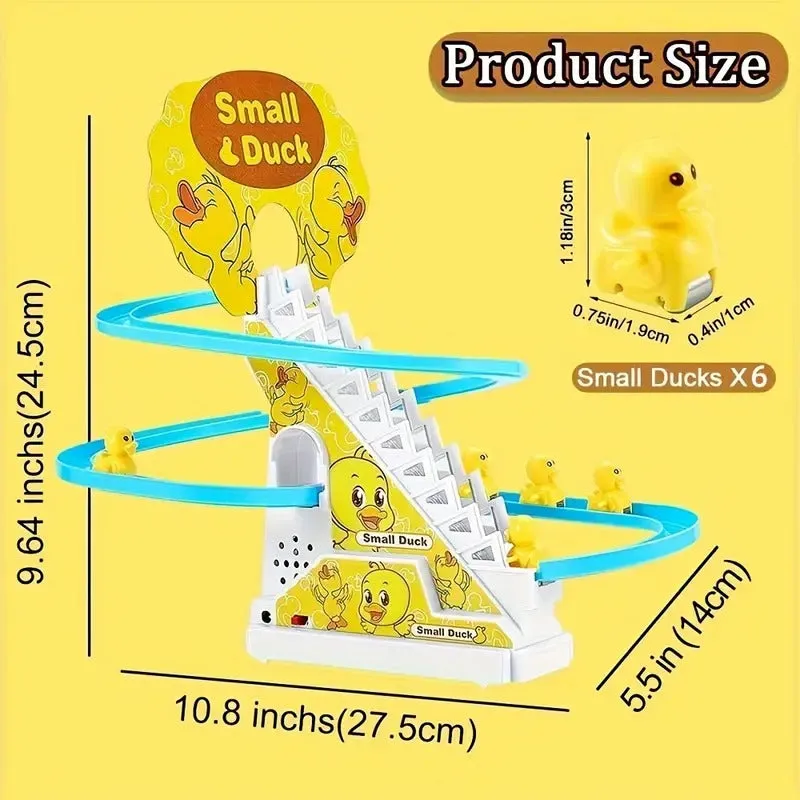6-Pack Small Duck Climbing Stairs with Lights & Music