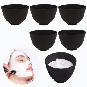 6 Piece Silicone Mixing Bowl Set, 3.93-Inch Microwaveable Silicone Bowls, Facial Bowls for Aestheticians, for Facial Masks, Mud Masks and Other Skin Care Products