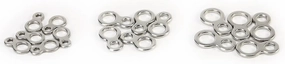 60 Pcs Stainless Steel Solid Figure 8 Rings Set, Fishing Jigging Accessories Kit for Tackle Lure with Storage Box, Non Corrosive Smooth