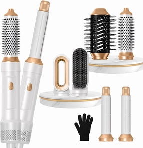 6 in ONE Blow Dryer Brush,Air Curling Iron