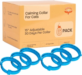 6 Pack Calming Collar for Cats - Calming Cat Collar, Cat Pheromone Collar, Cat Calming Collar for Anxiety - Efficient Relieve Reduce Stress Relief for Cats, Ideal for Meowing and Anxiety Reduction