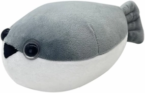 9.8'' Cute Sacabambaspis Fish Plush Toy Kawaii Sacabambaspis Stuffed Animal Soft Stuffed Gray Sea Fish Plushie Pillow Doll Toys Gifts for Kids
