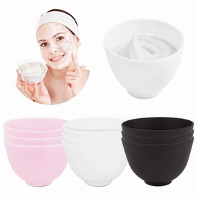 9 Pieces Home Use Silicone Facial Mask Mixing Bowl, Diy Face Mask Mixing Bowl for Facial Mask, Mud Mask and Other Skincare Products, Cosmetic Beauty Tool